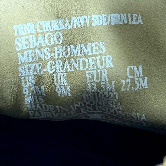 Sebago Chukka Boots Mens 9.5 Navy Blue Suede Leather Turner Lace Up Classic Shoe - Picture 13 of 13